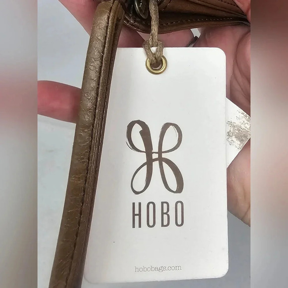 HOBO Vintage Hide Embossed Mink Leather Wristlet NWT $118 - Picture 9 of 16